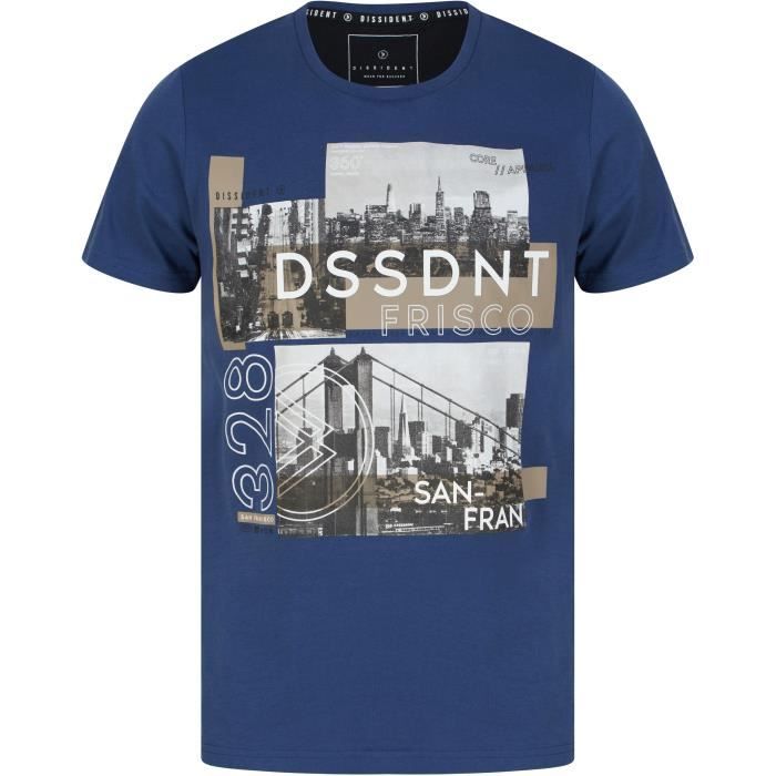 DISSIDENT T-Shirt City Bleu Homme