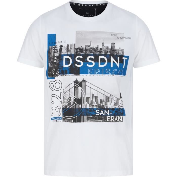 DISSIDENT T-Shirt City Blanc Homme