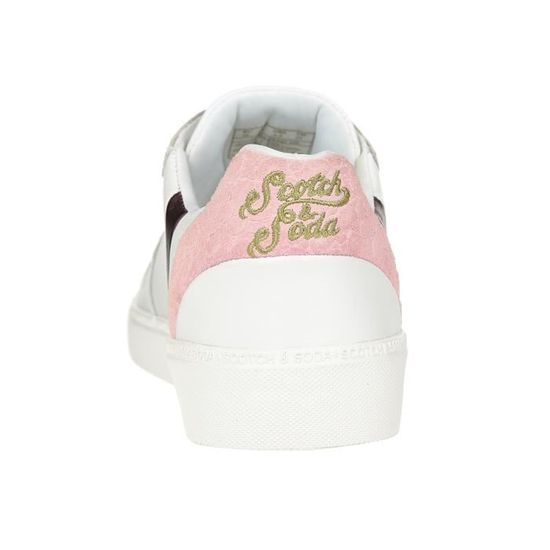 SCOTCH SODA Baskets Laurite Blanc Rose Femme Blanc Rose