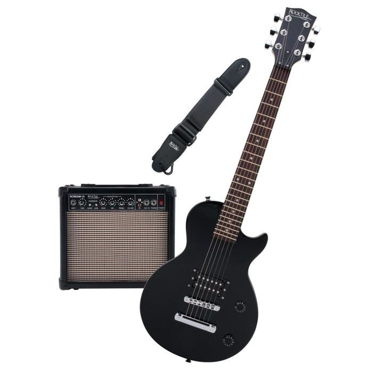 Guitare jam hero et amplificateur, musiques, sons & images