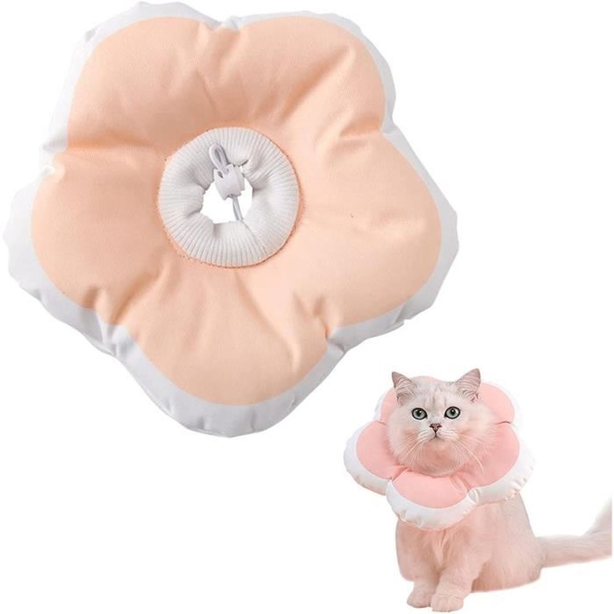 Collerette Souple Pour Chat Rembourre Collerette Pour Chat Avec Cordon Reglable Anti Morsure Et Confortable Collier De Recuperatio Cdiscount