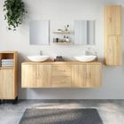vidaXL Ensemble de meubles salle de bain 7 pcs chêne bois d'ingénierie 242562