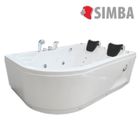 SIMBA SRL BAIGNOIRE BALNEO MASSANTE ANGLE HAUTE Varadero 170 X 115 BAIN TOURBILLON JACUZZI WHIRLPOOL JACUZZI 2 PERSONNES CHROMOTHERAPIE 170 x