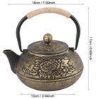 Théière en fonte - SURENHAP - 900ml - Infuseur amovible - Motif pivoine - Durable