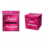 Tirelire Urne Rose Gold Métallisée 'Joyeux Anniversaire' 20 Cm - Parfaite Pour Cadeaux Et Décoration
