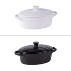 Mini cocotte ovale 16 cm en grès (lot de 2) - Table Passion