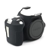 Le noir - Coque de protection en caoutchouc et silicone souple, pour appareil photo Canon EOS 200D Rebel SL2