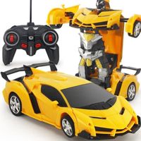 MTEVOTX  quatre canaux une touche déformation télécommande voiture rechargeable Remote Remote déformation Robot jouet pour enfants