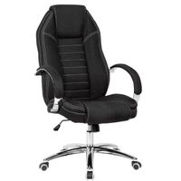 Chaise et fauteuil de bureau noir design en cuir synthétique L. 65 x P. 69 x H. 113,5 - 121,5 cm collection Buchtova VIV-96784