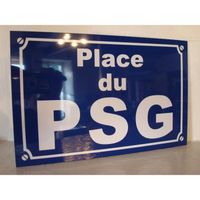 Place PSG cadeau /objet collector pour fan - PLAQUE DE RUE série limitée 