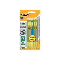 BIC Matic ECOlutions Crayon rétractable hi-polymère HB 0.7 mm fin rétractable avec gomme pack de 10