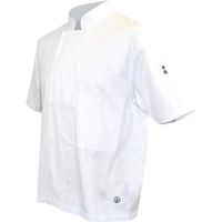 Veste de cuisine manches courtes LMA Merlu 100% coton - Blanc - XS