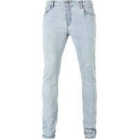 Pantalon jeans Urban Classics slim fit zip - bleu clair - 34x32