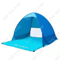 TD® Tente de plage double bleue 1 seconde vitesse automatique ouverte en plein air plage ombre camping camping