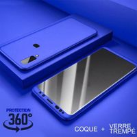 Coque Pour Samsung Galaxy A20e Intégrale Protection 360° Bleu avec Verre Trempé
