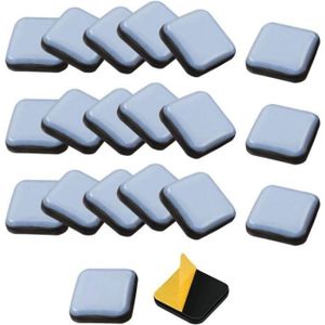 Lot De 4 Patins Glisseurs Ronds Avec Adhésif - Diamètre 80 Mm, Couleur Bleu/gris, Neufs Pour Meubles