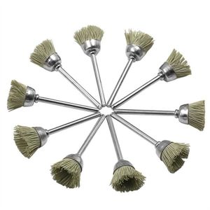Ensemble De Fixation De Foret Coupe-roue /À Brosse M/étallique Avec Tige 6MM Pour Le Polissage Pour L/élimination De La Poussi/ère 4 Styles 10PCS Brosse Coupe-fil