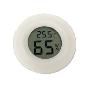 MESURE THERMIQUE Therye.com-Mini hygromètre numérique LCD rond,testeur d'humidité de la température,détecteur de capteur pour - White[A7678]