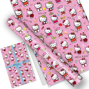 PAPIER CADEAU Lot De 5 Feuilles De Papier Cadeau Hello Kitty - 5
