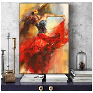 Affiche de voyage en Espagne, impression d'art de danse flamenco en