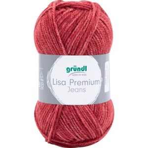 LAINE TRICOT - PELOTE Laine Gründl « Lisa Premium Jeans » Rouge oriental