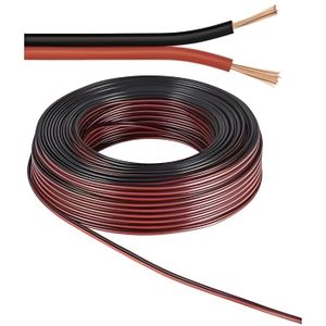 Manax SC22250RB-25 Câble pour haut-parleur double fil 25,0 M Rouge/Noir 