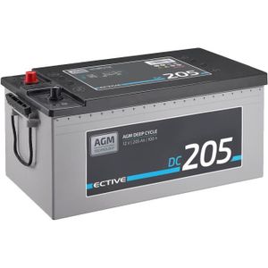 BATTERIE VÉHICULE ECTIVE 12V 205Ah AGM batterie decharge lente Deep 