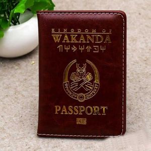 PORTE CARTE Couleur 9 Fahion Wakanda – accessoires de voyage, porte-passeport en cuir PU, porte-cartes d'identité