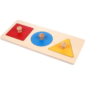 BOÎTE À FORME - GIGOGNE Toyandona 1 Jeu De Puzzles Géométriques Montessori - Plusieurs Formes - Bouton En Bois - Pour Enfants Et Bébés[u1718]