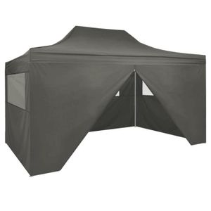 TONNELLE - BARNUM JAC® Tente de réception pliable avec 4 parois 3x4 m Acier Anthracite 130094