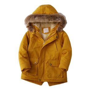 Beige Doudoune pour bébé fille garçon pantalon d'hiver avec capuche en fourrure synthétique 90 cm Ensemble d'habits unisexes Veste d'hiver chaude 