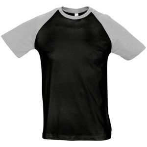 T-SHIRT T-shirt manches courtes - SOLS - Noir/gris chiné -