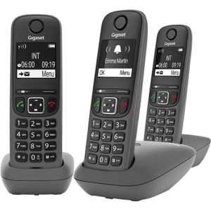 Téléphone fixe A695 Trio - Téléphone Dect Sans Fil - 3 Combinés A