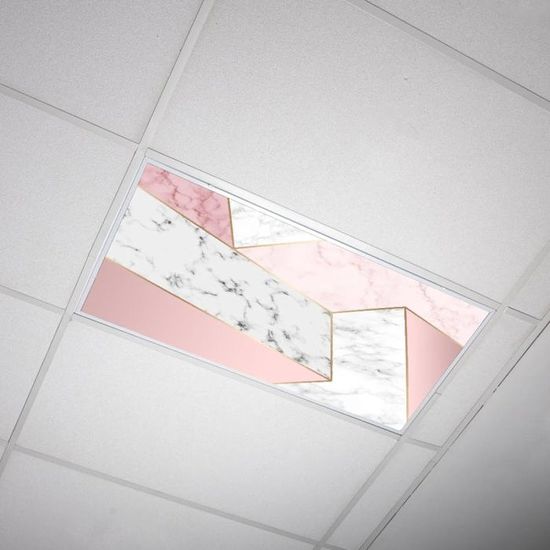 Ceiling Light Covers Fluorescent Filter Marbre Rose CacheLuminaires