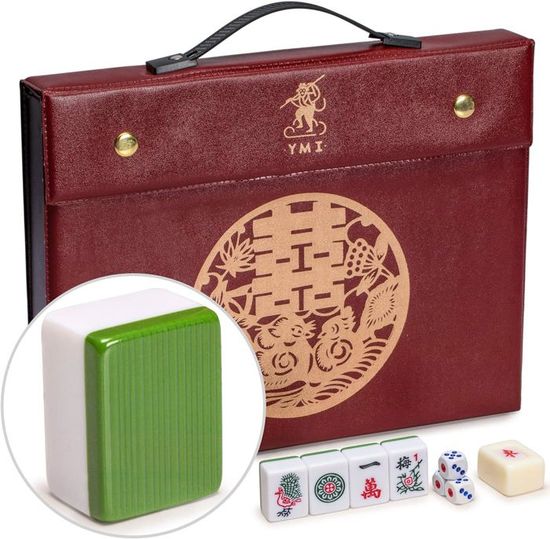 Jeu De Mahjong Chinois Portable - Set Professionnel De Voyage Avec Tuiles Résistantes