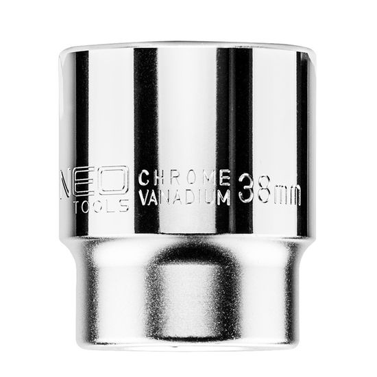 Douille Choc 38 Mm – 6 Points, Profondeur 23 Mm, Acier Chrome-vanadium, Uxcell