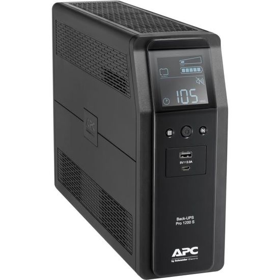 APC UPS BACK UPS PRO BR 1200VA alimentation d'énergie non interruptible Interactivité de ligne 720 W 8 sortie(s) CA