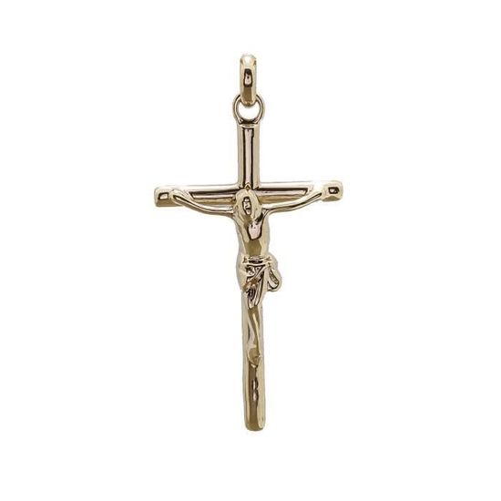 Pendentif croix avec collier strass religion Dieu Jésus chaîne