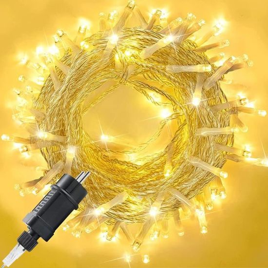 Guirlande Lumineuse Extérieure 10m 400 LED Stalactite | 8 Modes + Minuterie | IP44 étanche Pour Noël, Jardin, Fêtes