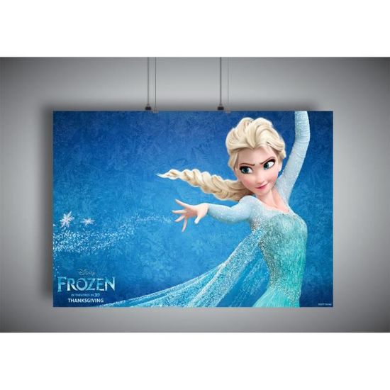 Poster Grand Format A0 Reine Des Neiges Frozen - Art Mural Anime Pour Chambre Ou Déco