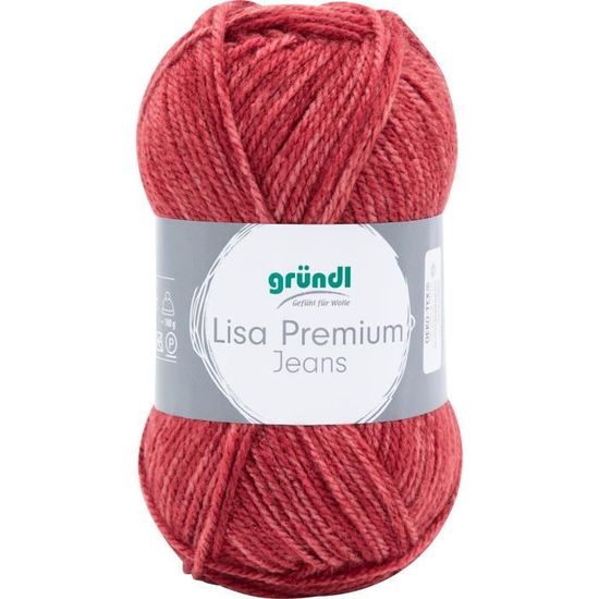 50 Gramm Gründl Lisa Premium Uni 48 Purpur Wolle
