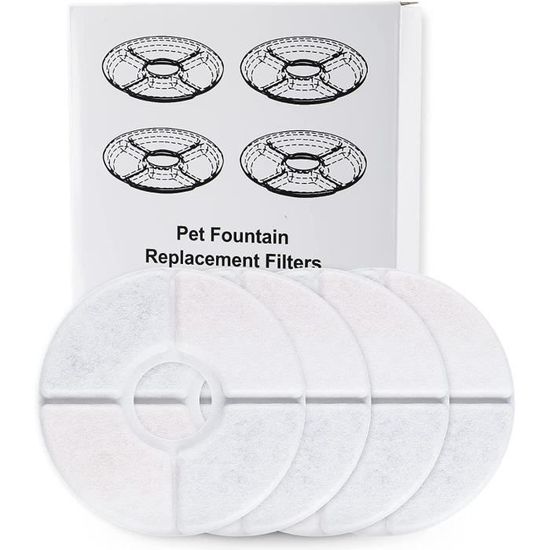 Kit De 4 Filtres Charbon + 1 Filtre Mousse Pour Fontaine à Eau Youthink - Filtration Double Action, Garde L'Eau Fraîche