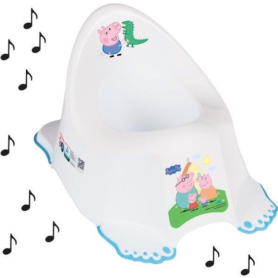 Peppa pot de toilette musical avec pieds antidérapants pour bébé