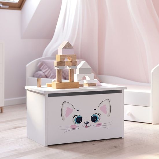 Coffre à Jouets DARIA - 42 X 40 X 73 Cm - Rangement Malin Pour Chambre D'enfant