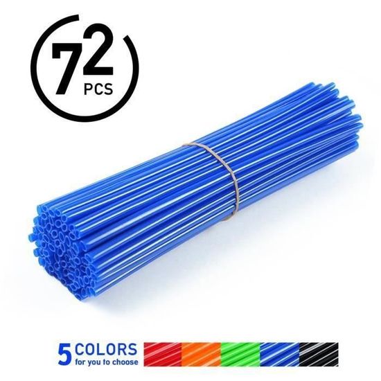 Lot De 72 Housses Pour Rayons De Roue De Moto/fauteuil - Taille Universelle 20.3-53.3cm - En ABS, Jaune