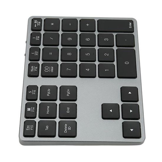 Pavé Numérique Bluetooth Rechargeable – Aluminium, 28 Touches, Compatible PC & Tablette