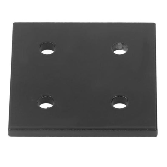 Plaque De Joint à 5 Trous Pour Profilés Aluminium 3030 4040 - Support D'Angle Fiable Noir/Argent