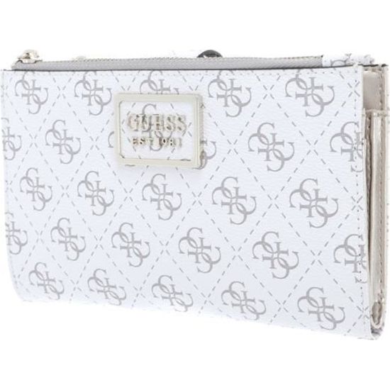 GUESS Tyren SLG Double Zip Organizer White [115267] Blanc, Beige
