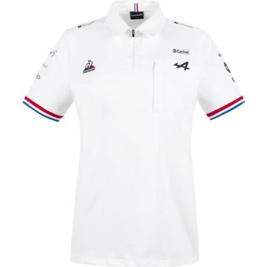 Polo à manches courtes femme Le Coq Sportif Alpine F1 2021/22 - blanc - L