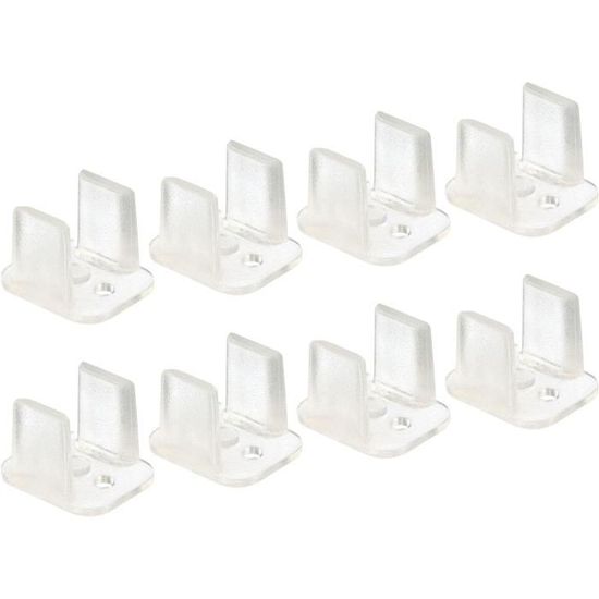 Bofanze Lot De 200 Clips Fixation Bande LED 8mm - Transparents - Avec Vis - Pour Intérieur Et Extérieur
